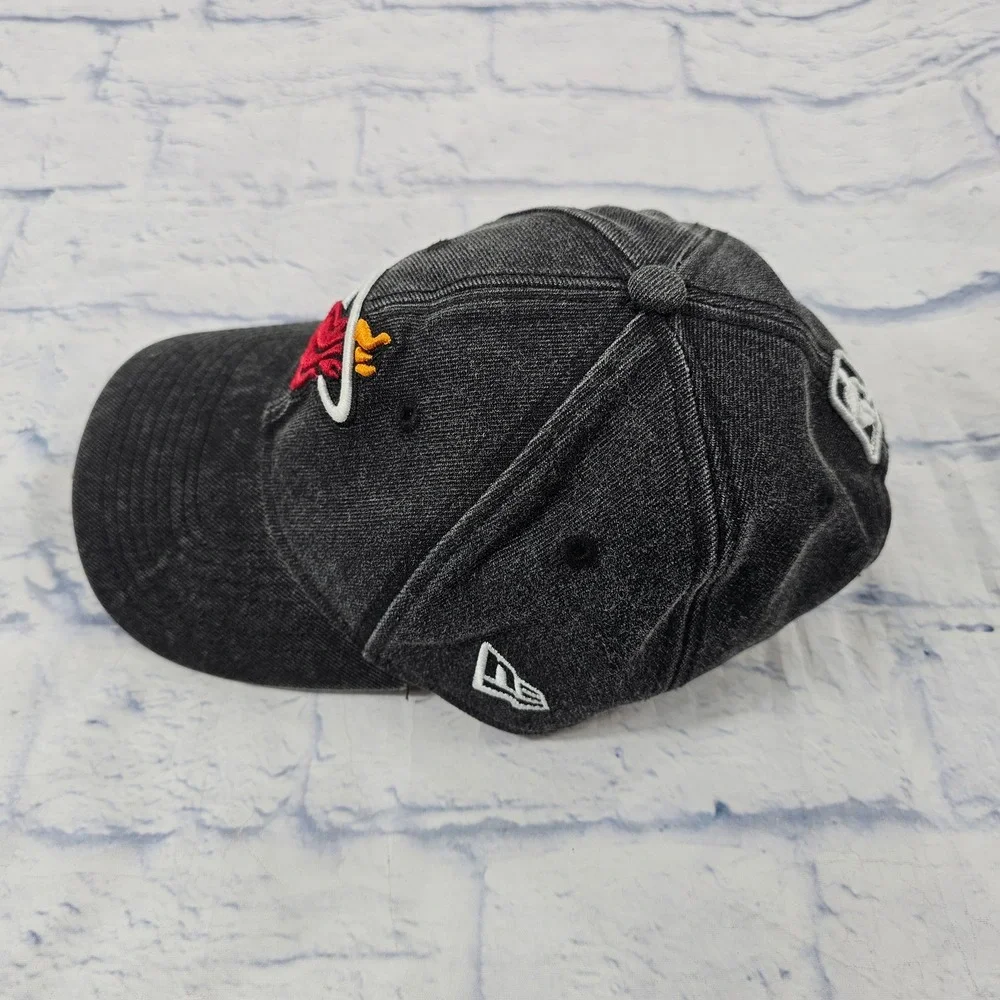 New Era Miami Heat Hat MENS OSFM Black Washed 9TWENTY NBA Strapback Baseball Cap